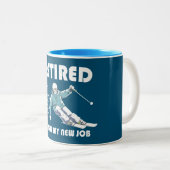 Lest dies ist mein neuer Job Skifahren Zweifarbige Tasse (VorderseiteRechts)