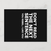 Lest meinen T - Shirt nicht durch die Sonne! Postkarte (Vorderseite)