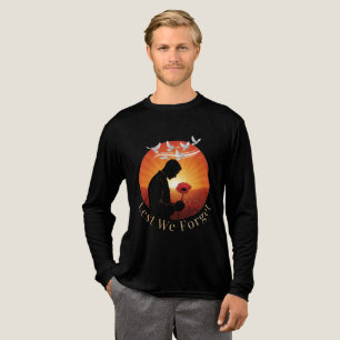 Lest We Forget – Gedenktag-Tribut Langarmshirt Tri-Blend Shirt