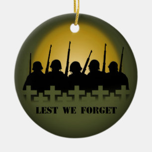 Lest We Forget Ornament Personalisiertes Gedenkges