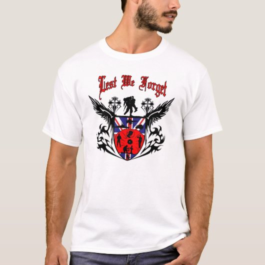 LEST WE FORGET .....United Kingdom T-Shirt (Vorderseite)
