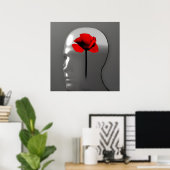 Lest we vergiss - AI Digital Art Print Poster (Heimbüro)