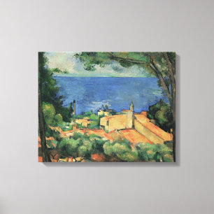 L'Estaque mit roten Dächern - Paul Cezanne - c1883 Leinwanddruck