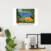 L'Estaque mit roten Dächern von Paul Cezanne Poster (Heimbüro)