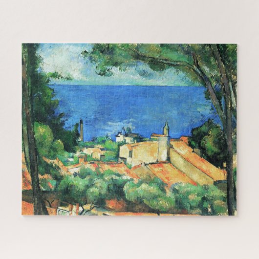 L'Estaque mit Roten Roofs von Paul Cezanne Puzzle (Horizontal)