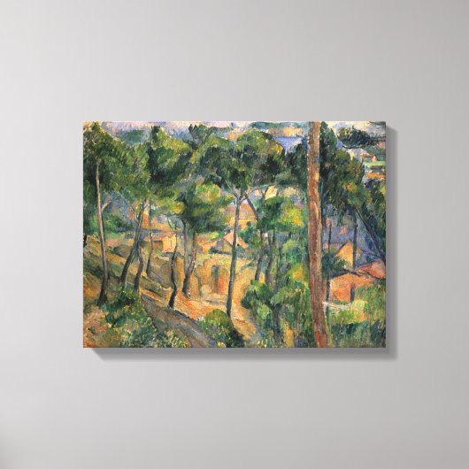 L'Estaque, View Through the Pines by Paul Cezanne Leinwanddruck (Vorderseite)