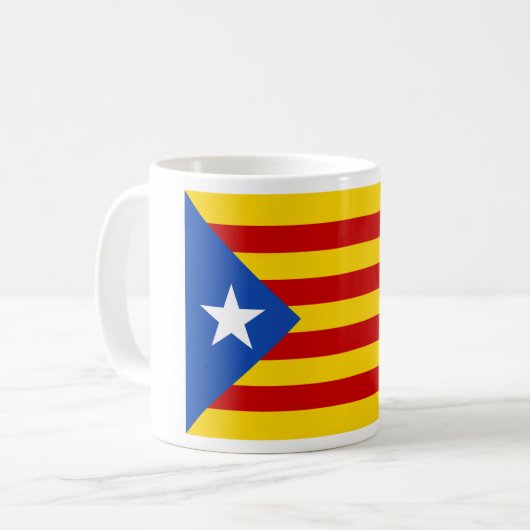 "L'Estelada Blava" katalanische Kaffeetasse (Vorderseite Links)