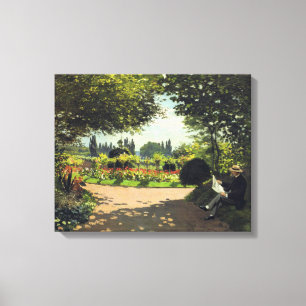 Lesung Adolphe Monet im Garten - Claude Monet Leinwanddruck