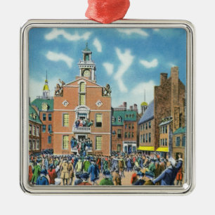 Lesung der Unabhängigkeitserklärung Ornament Aus Metall