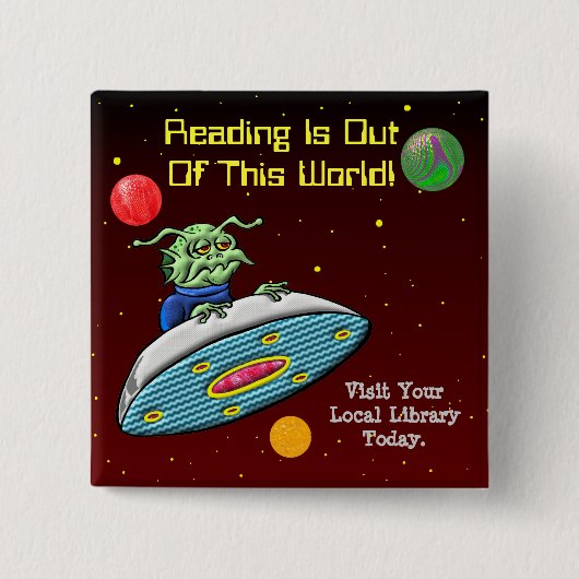 Lesung ist aus dieser Welt heraus Button (Vorderseite)
