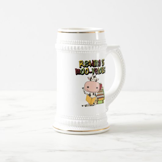 Lesung ist MOO-velous Bierglas (VorderseiteRechts)