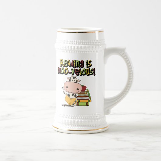 Lesung ist MOO-velous Bierglas (Rechts)