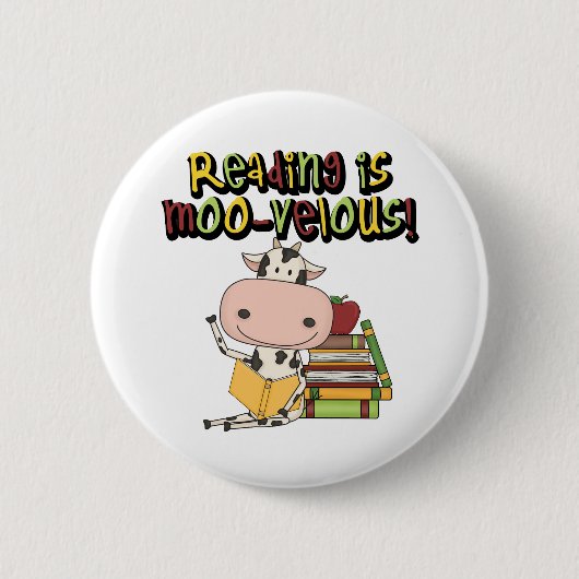 Lesung ist MOO-velous Button (Vorderseite)