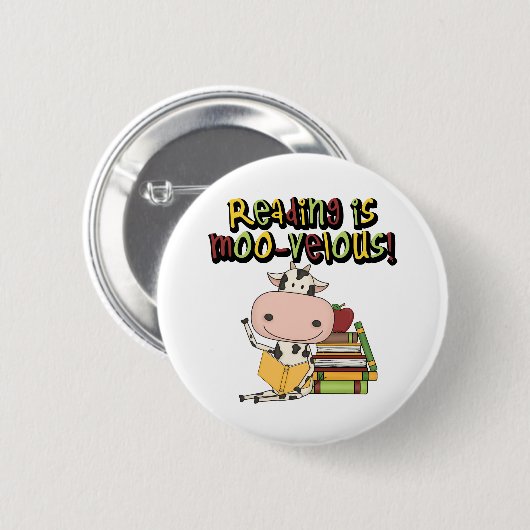 Lesung ist MOO-velous Button (Vorne & Hinten)