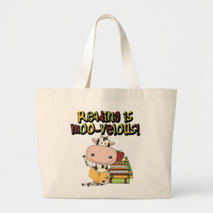 Lesung ist MOO-velous Jumbo Stoffbeutel