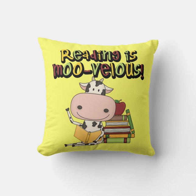 Lesung ist MOO-velous Kissen (Vorderseite)