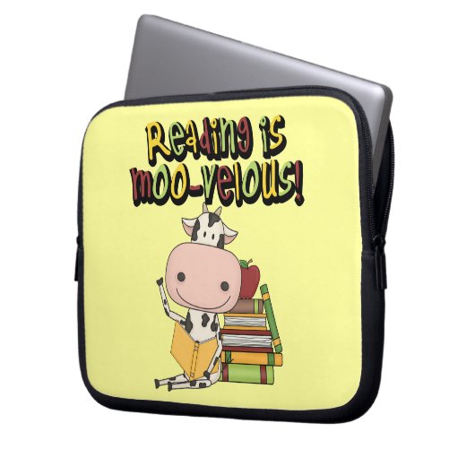 Lesung ist MOO-velous Laptopschutzhülle (Vorderseite Links)