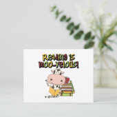Lesung ist MOO-velous Postkarte (Stehend Vorderseite)