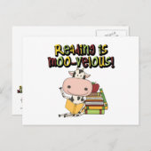 Lesung ist MOO-velous Postkarte (Vorne/Hinten)