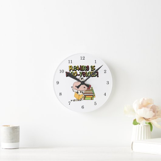 Lesung ist MOO-velous Runde Wanduhr (Zuhause)