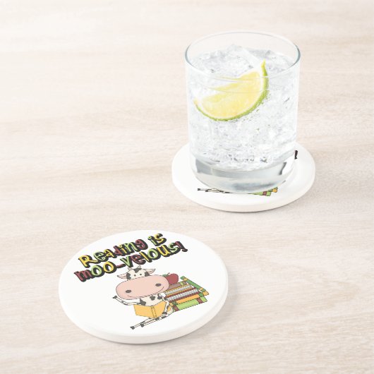 Lesung ist MOO-velous Sandstein Untersetzer (Seite)