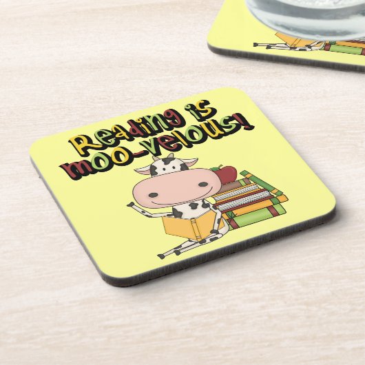 Lesung ist MOO-velous Untersetzer (Linke Seite)