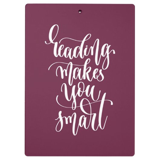 Lesung macht Sie intelligent Klemmbrett (Rückseite)