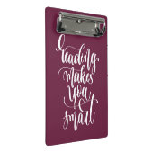 Lesung macht Sie intelligent Mini Klemmbrett (Schrägansicht)