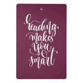 Lesung macht Sie intelligent Mini Klemmbrett (Rückseite)