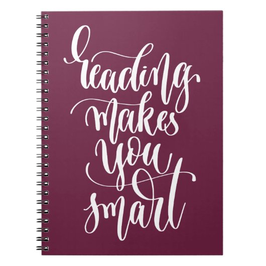 Lesung macht Sie intelligent Notizblock (Vorderseite)