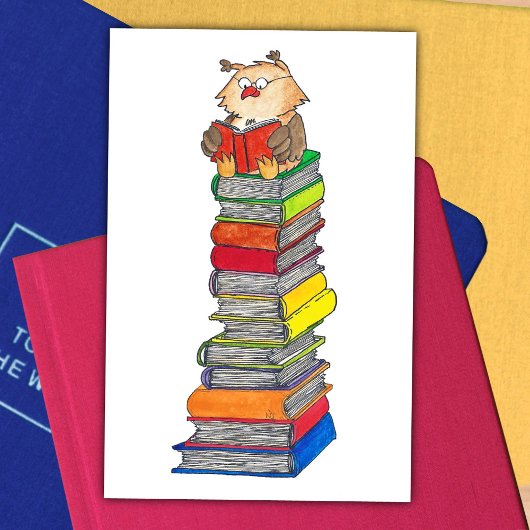 LESUNG OWL Postkarte von Nicole Janes