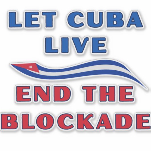 Let Cuba Live Aufkleber (Vorderseite)
