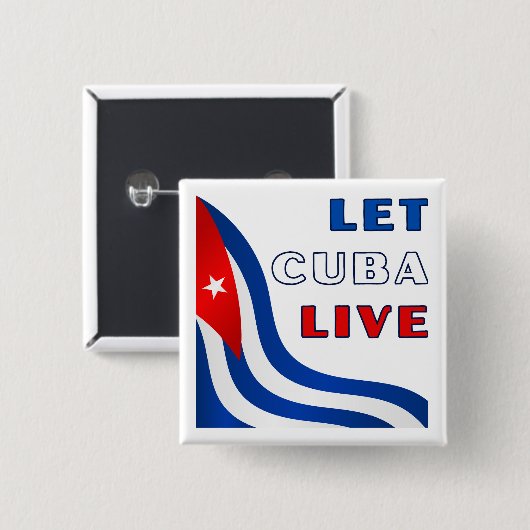 Let Cuba Live Pin Button (Vorne & Hinten)