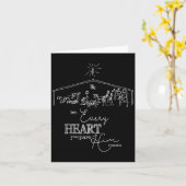 Let Every Heart Prepare Him Room Christmas Nativit Karte (Gelbe Blume)