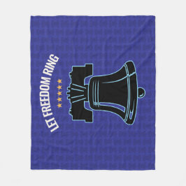 Let Freedom Ring Liberty Bell Patriotic Throw Fleecedecke