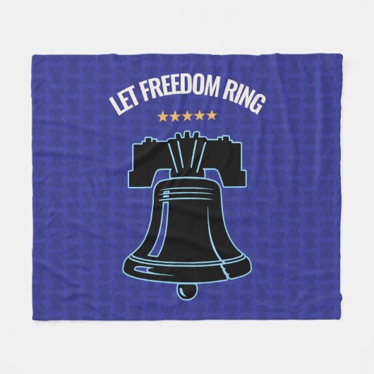 Let Freedom Ring Liberty Bell Patriotic Throw Fleecedecke (Vorderseite (Horizontal))