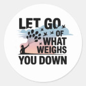 Let Go – Mental Health Sticker (Vorderseite)