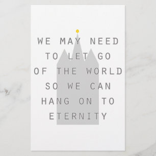 Let go of the world to hang to eternd lds briefpapier