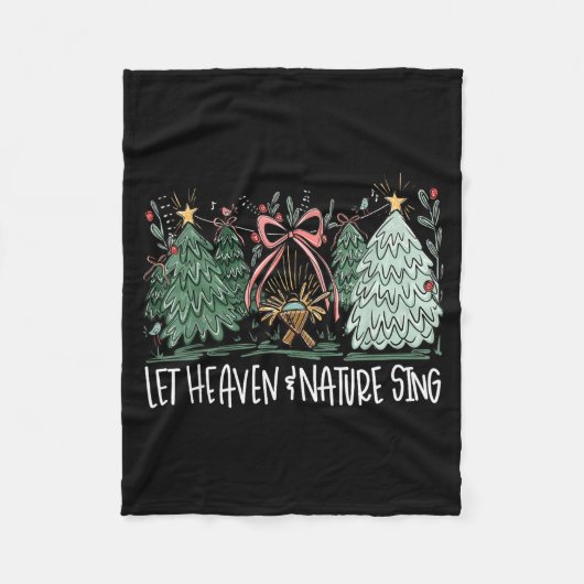 Let Heaven &amp; Nature Sing Christmas Baby Jesus  Fleecedecke (Vorderseite)