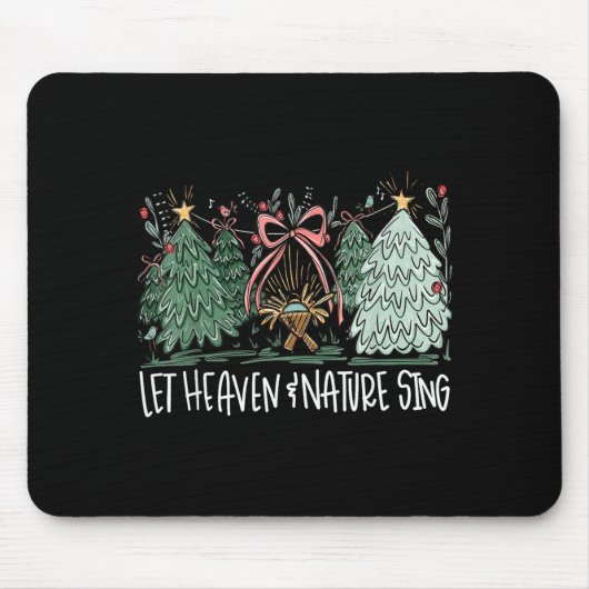 Let Heaven & Nature Sing Christmas Baby Jesus Mousepad (Vorne)