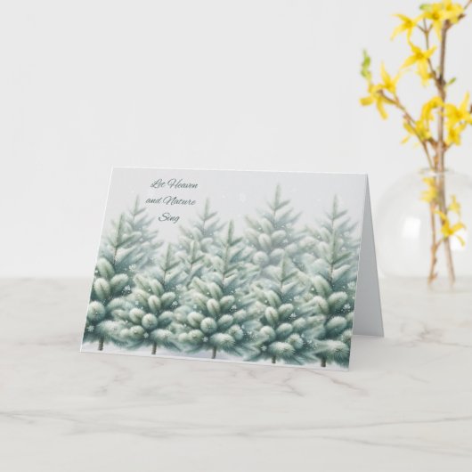 Let Heaven and Nature Sing Christmas Card Karte (Gelbe Blume)