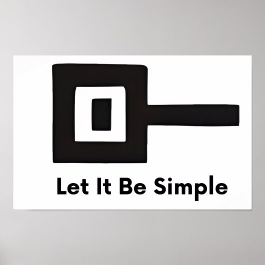 Let It Be Simple wall poster (Vorne)