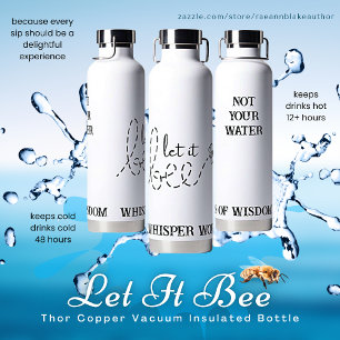"Let It Bee" Thor Kupfer Vakuum Isolierflasche Trinkflasche