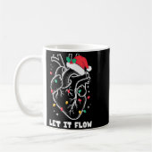 Let It Flow Anatomy Heart Santa Xmas Kaffeetasse (Links)