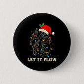 Let It Flow Funny Anatomical Heart Christmas, Medi Button (Vorderseite)