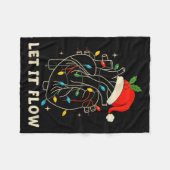 Let It Flow Funny Anatomical Heart Christmas, Medi Fleecedecke (Vorderseite (Horizontal))