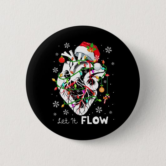 Let It Flowing Xmas Anatomy Santa Heart Part Cardi Button (Vorderseite)