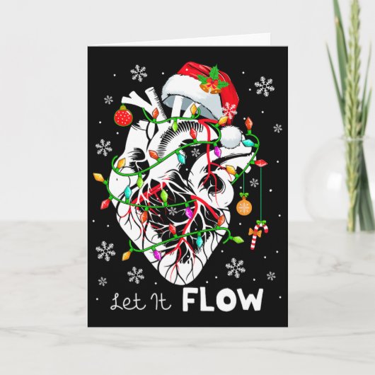Let It Flowing Xmas Anatomy Santa Heart Part Cardi Karte (Vorderseite)