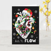 Let It Flowing Xmas Anatomy Santa Heart Part Cardi Karte (Gelbe Blume)