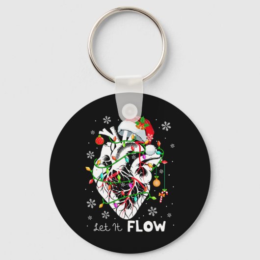Let It Flowing Xmas Anatomy Santa Heart Part Cardi Schlüsselanhänger (Vorderseite)